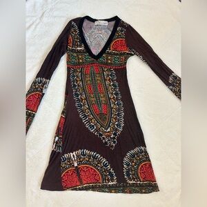 Vintage Havana Fun & Wild Long-sleeved Retro Dress